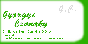 gyorgyi csanaky business card